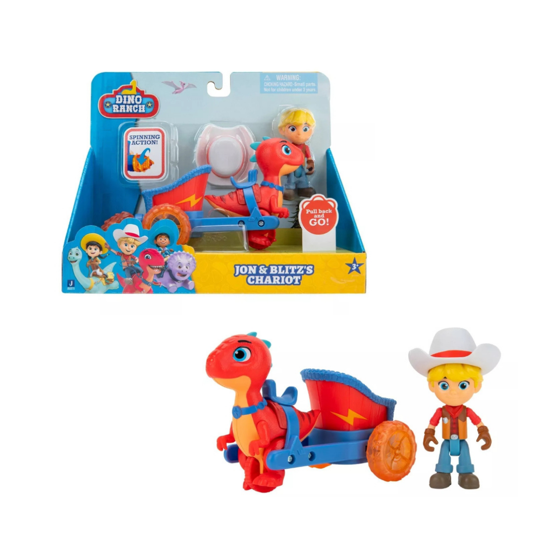 Jazwares Dino Ranch Feature Vehicle - Blitz and Chariot Vehicle