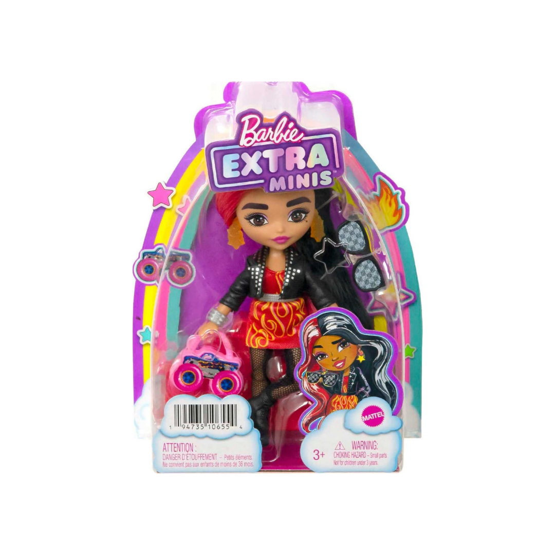 Mattel Barbie Extra Minis თოჯინა აქსესუარებით ყავისფერი და წითელი თმით