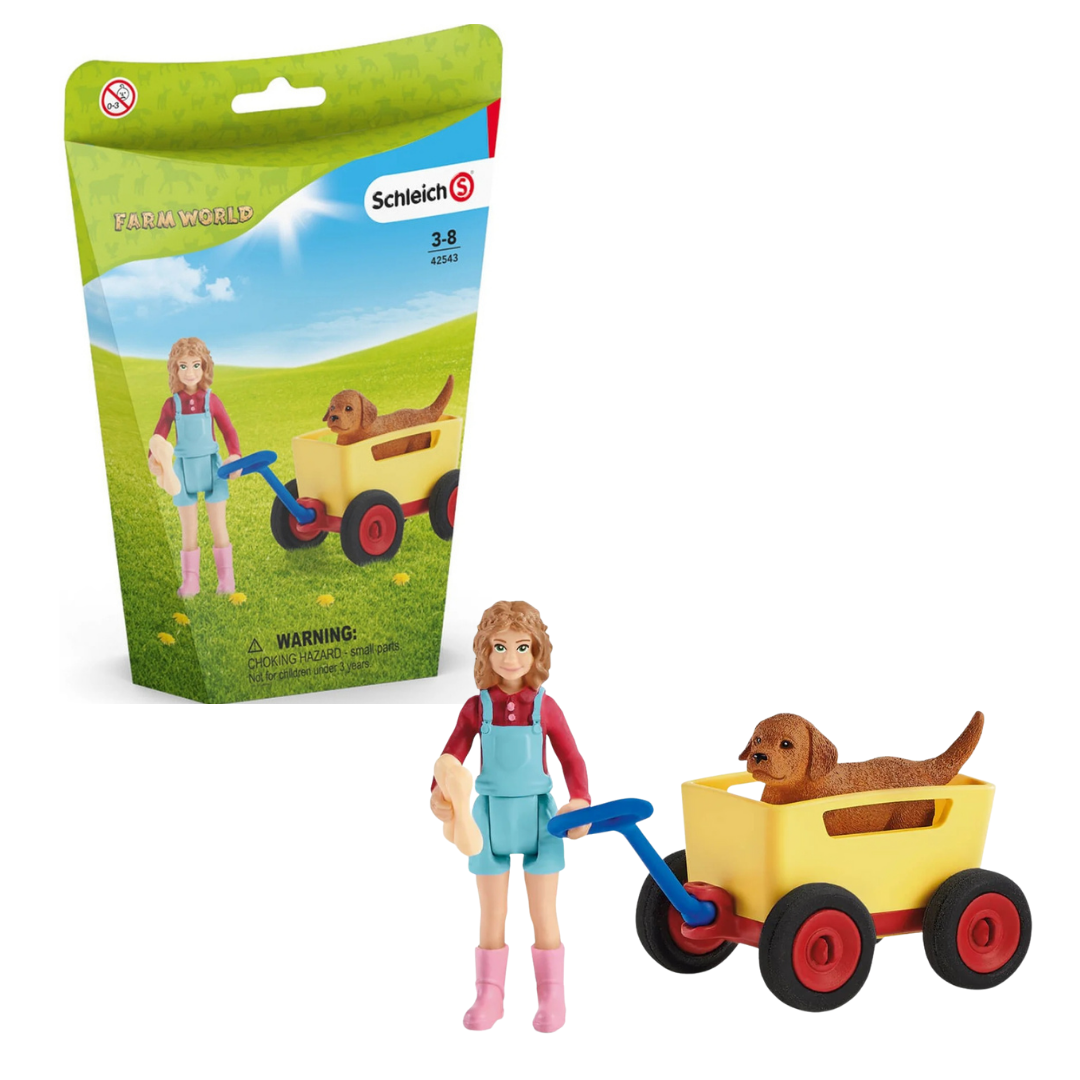 Schleich Puppy Wagon Ride