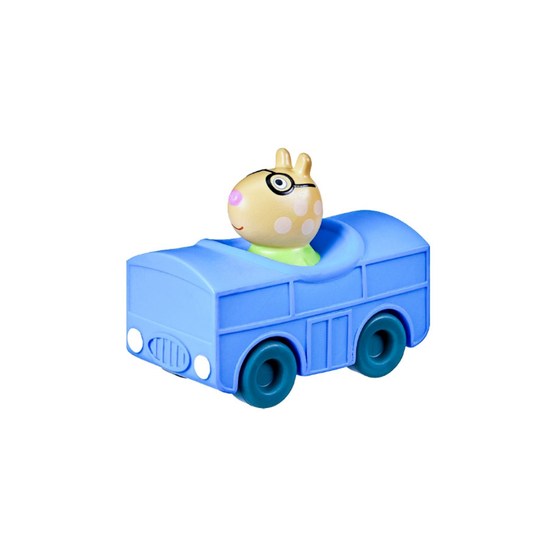 Hasbro Peppa Pig გოჭის მინი ფიგურა ლურჯ მანქანაში