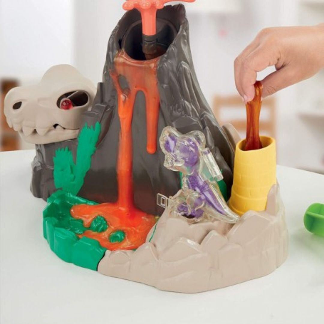 Hasbro Play-Doh ვულკანის ფორმა და ფერადი ტყლარწები იყავი კრეატიული