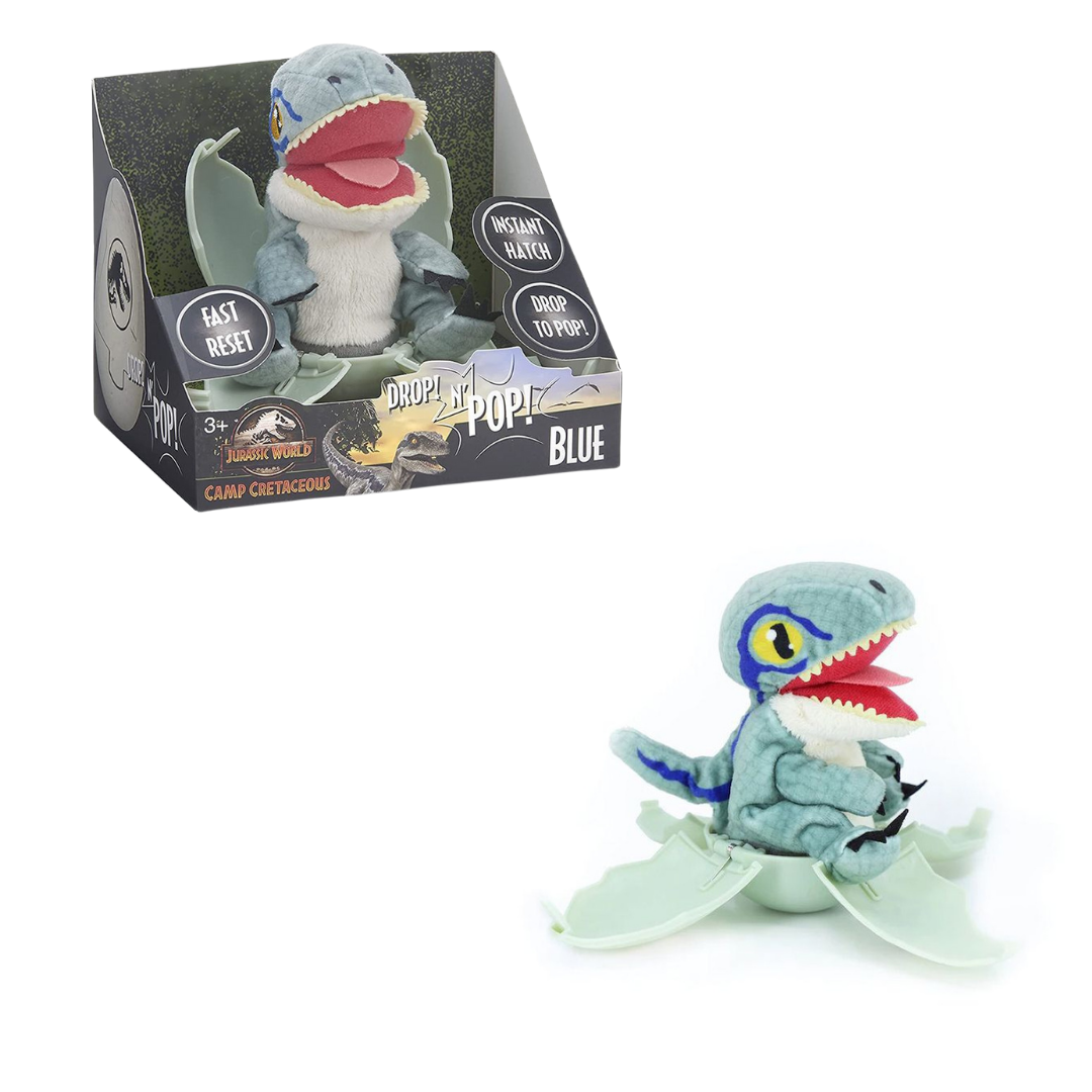 WOW Stuff Jurassic World ფუმფულა დინოზავრი blue და კვერცხი