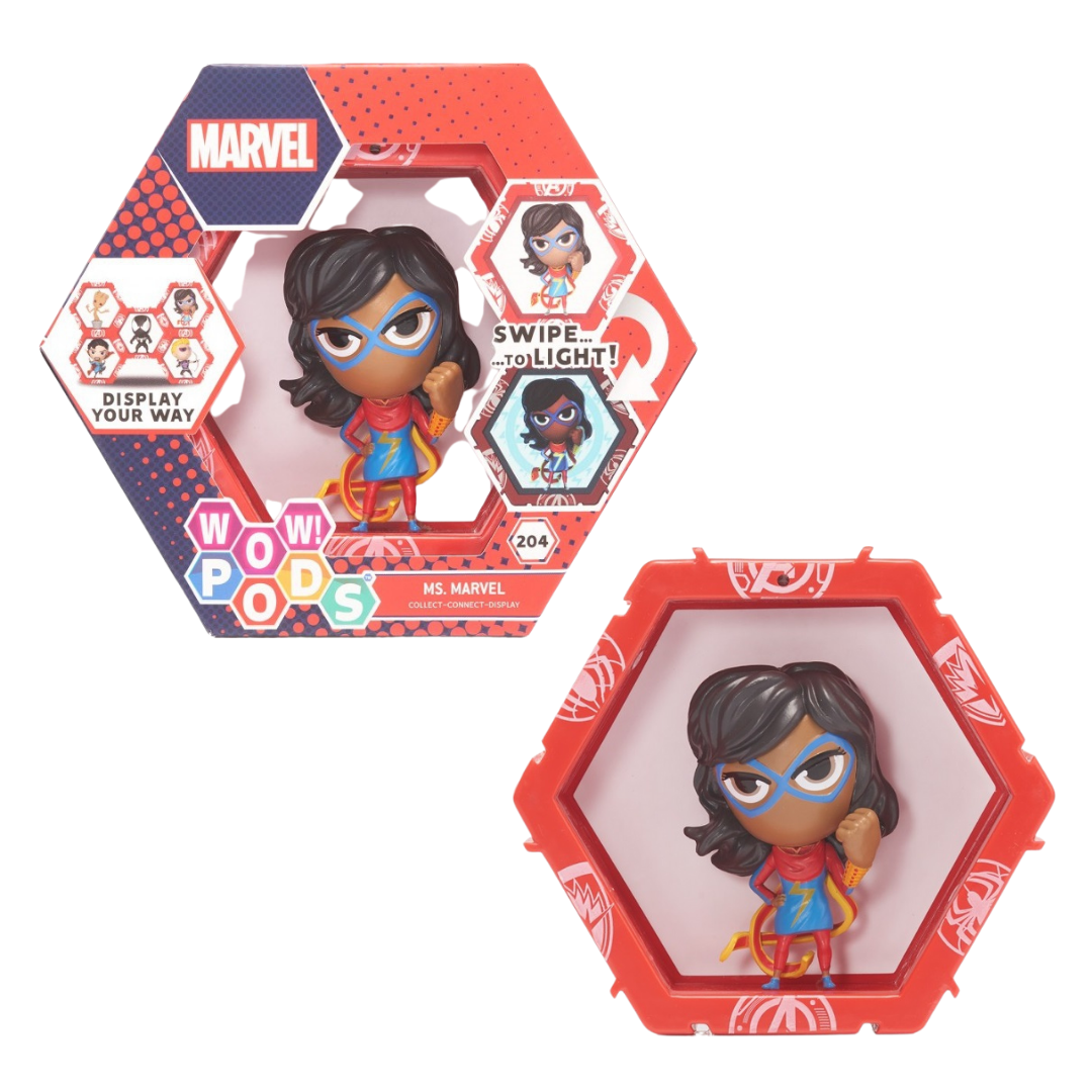 WOW POD Marvel Ms Marvel პერსონაჟის მანათობელი ფიგურა