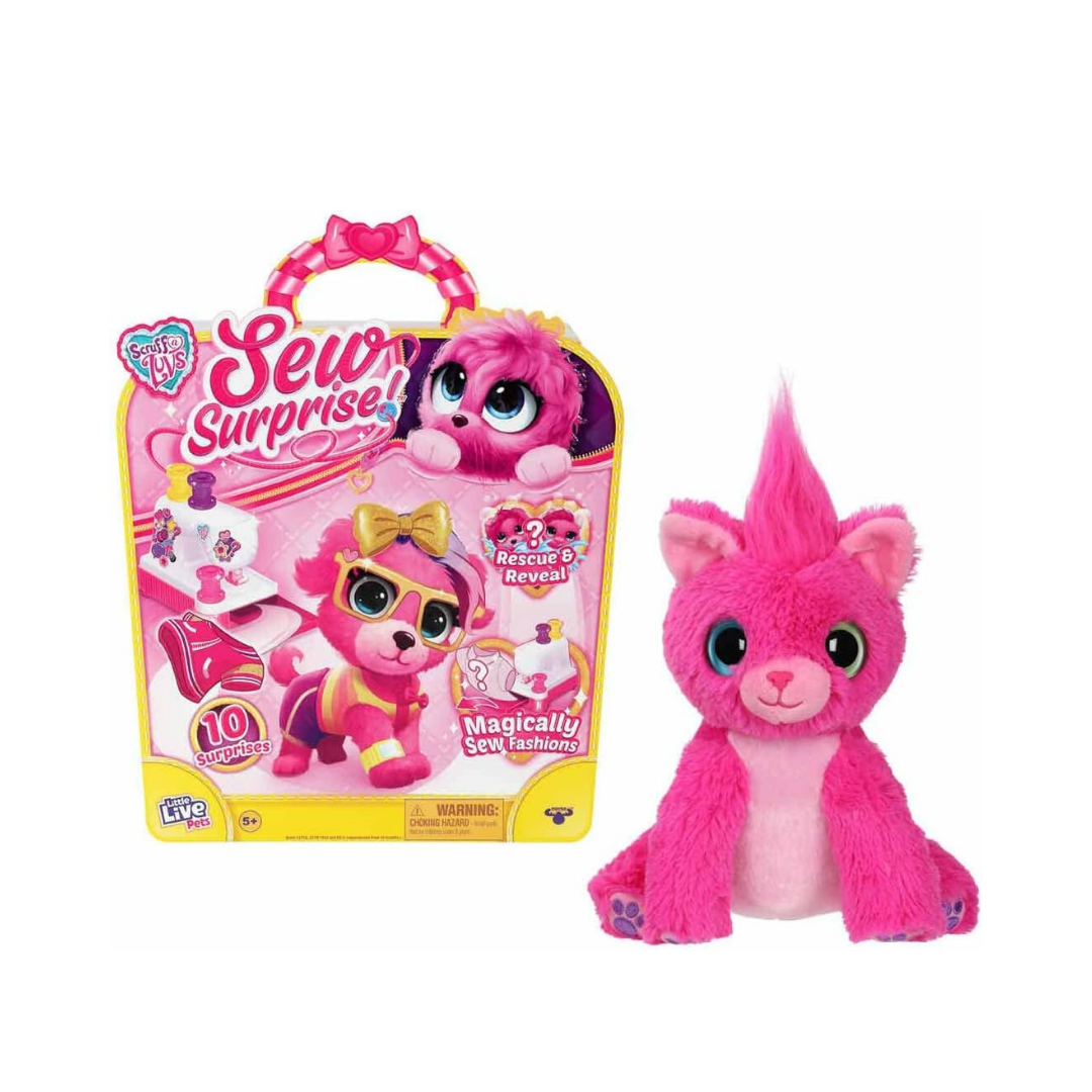 Little Live Pets Scruff-A-Luvs Sew Surprise Pink Plush S1