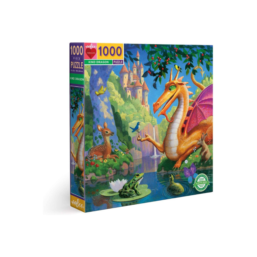 EEBOO KIND DRAGON პაზლი დრაკონის პრინტით 1000ც