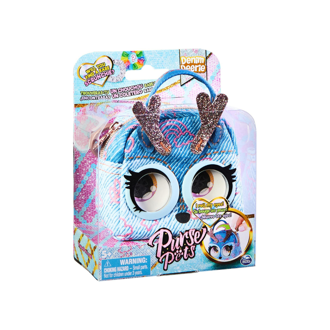 Spin Master Purse Pets Spinmaster Denim Deerie ინტერაქტიული ჩანთა