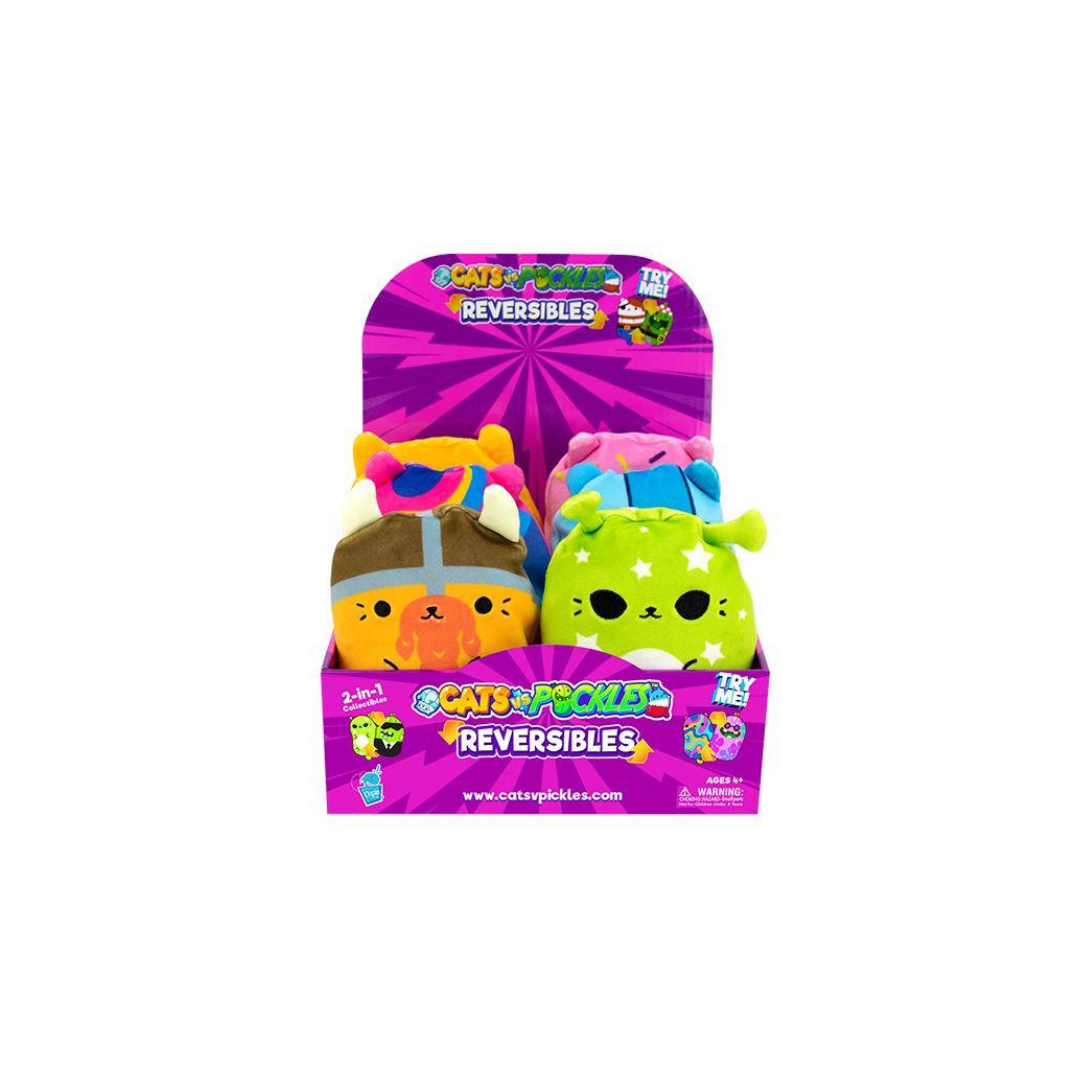 Cepia Cats vs Pickles Reversible Plush Cdu 6