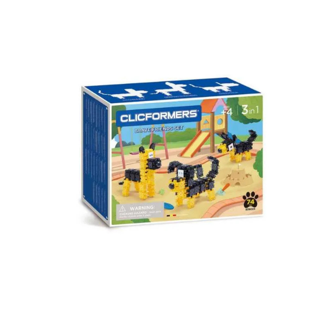 Clicformers ასაწყობი ნაკრები მეგობრები 74 ნაწილი