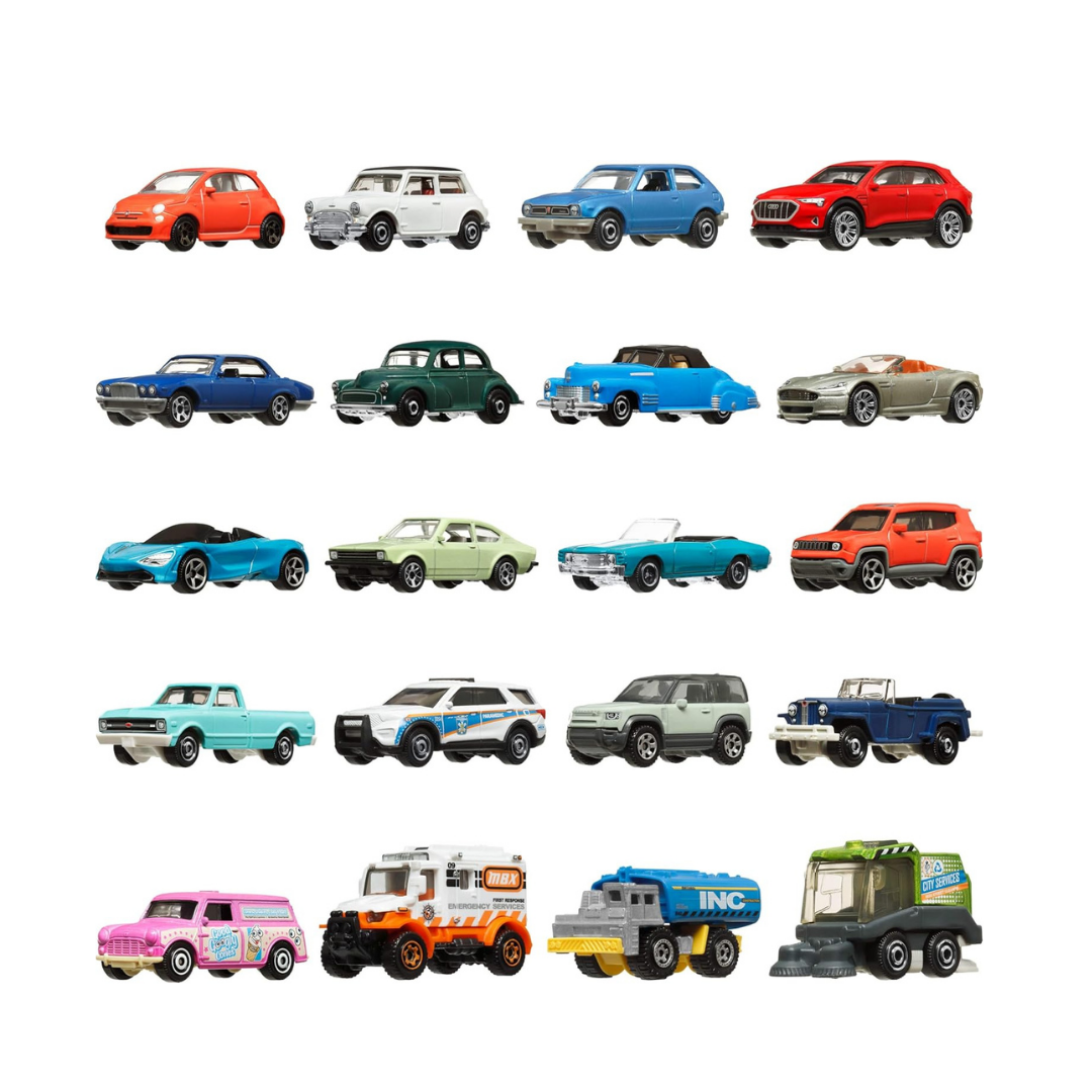 Mattel Matchbox საკოლექციო მანქანების ნაკრებიბი 20ც