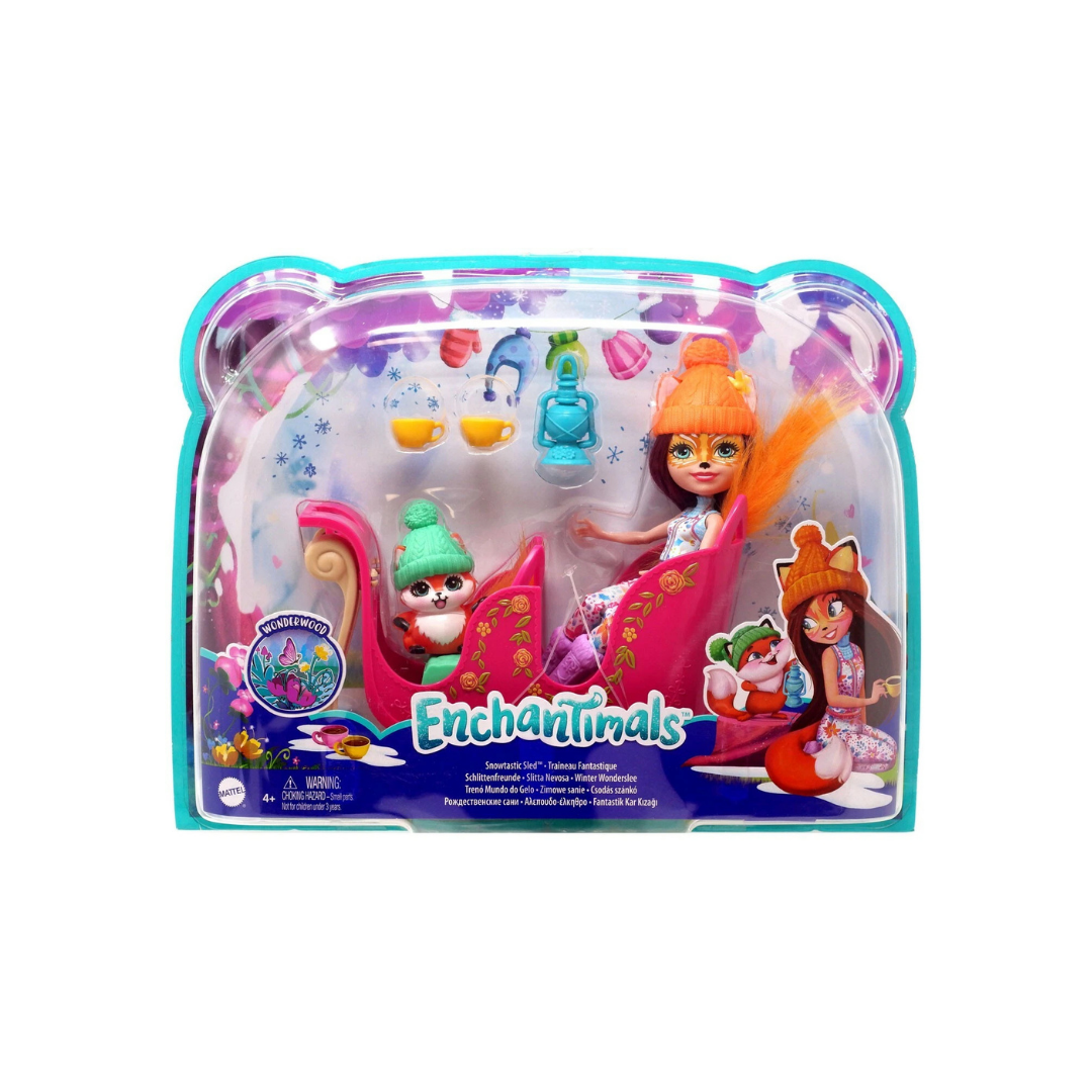 Mattel Enchantimals თოჯინა მარხილით