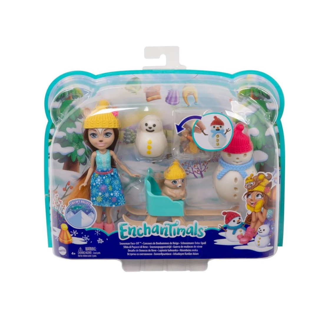 Mattel Enchantimals შარლოტა და თოვლის ბაბუა