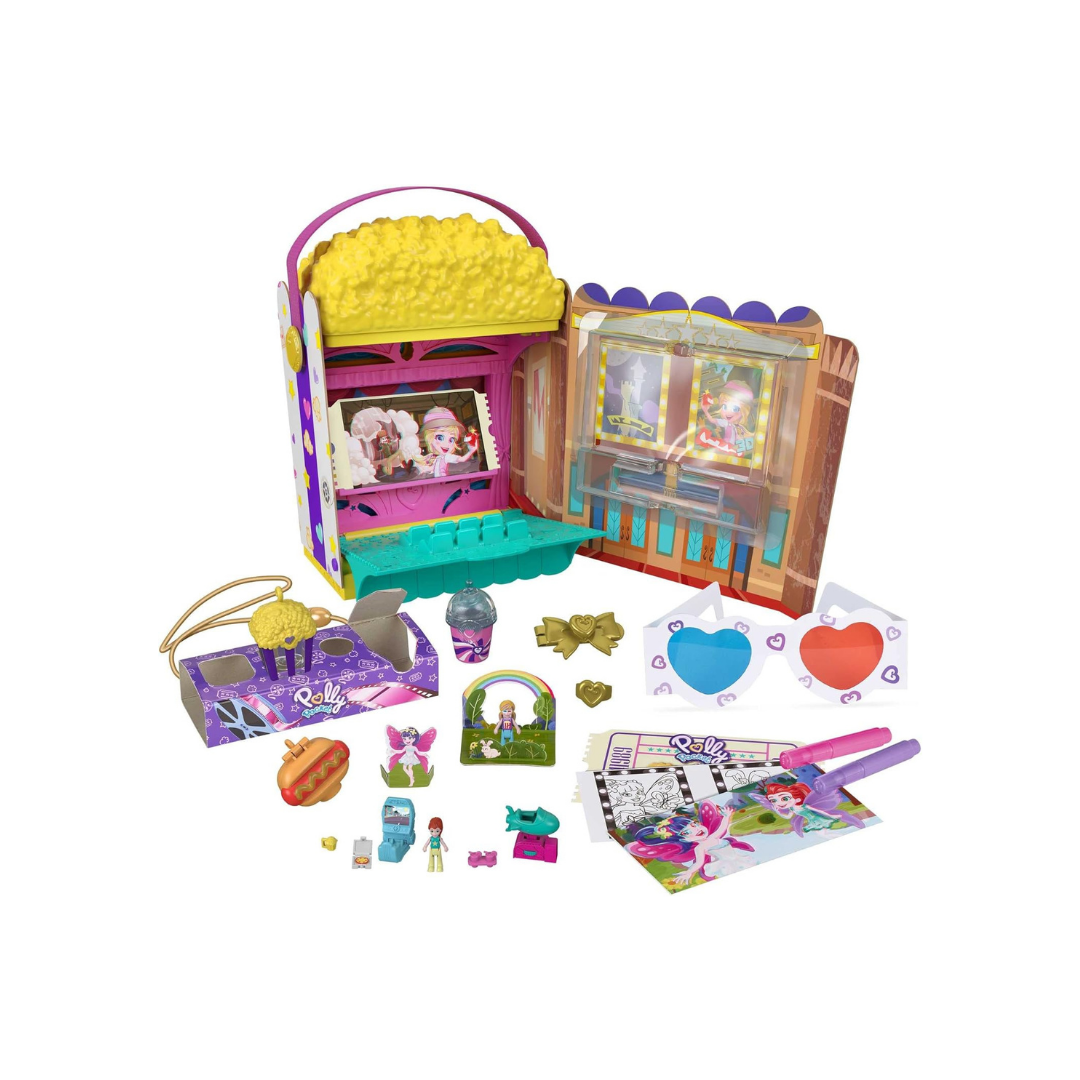 Mattel Polly Pocket ჯადოსნური პოპკორნის ყუთი აქსესუარებით