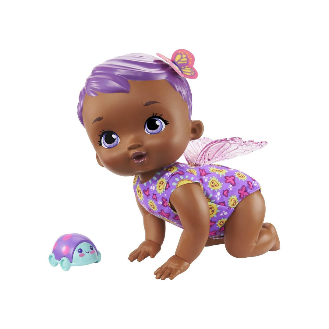 Mattel My Garden Baby Giggle & Crawl Doll - Purple