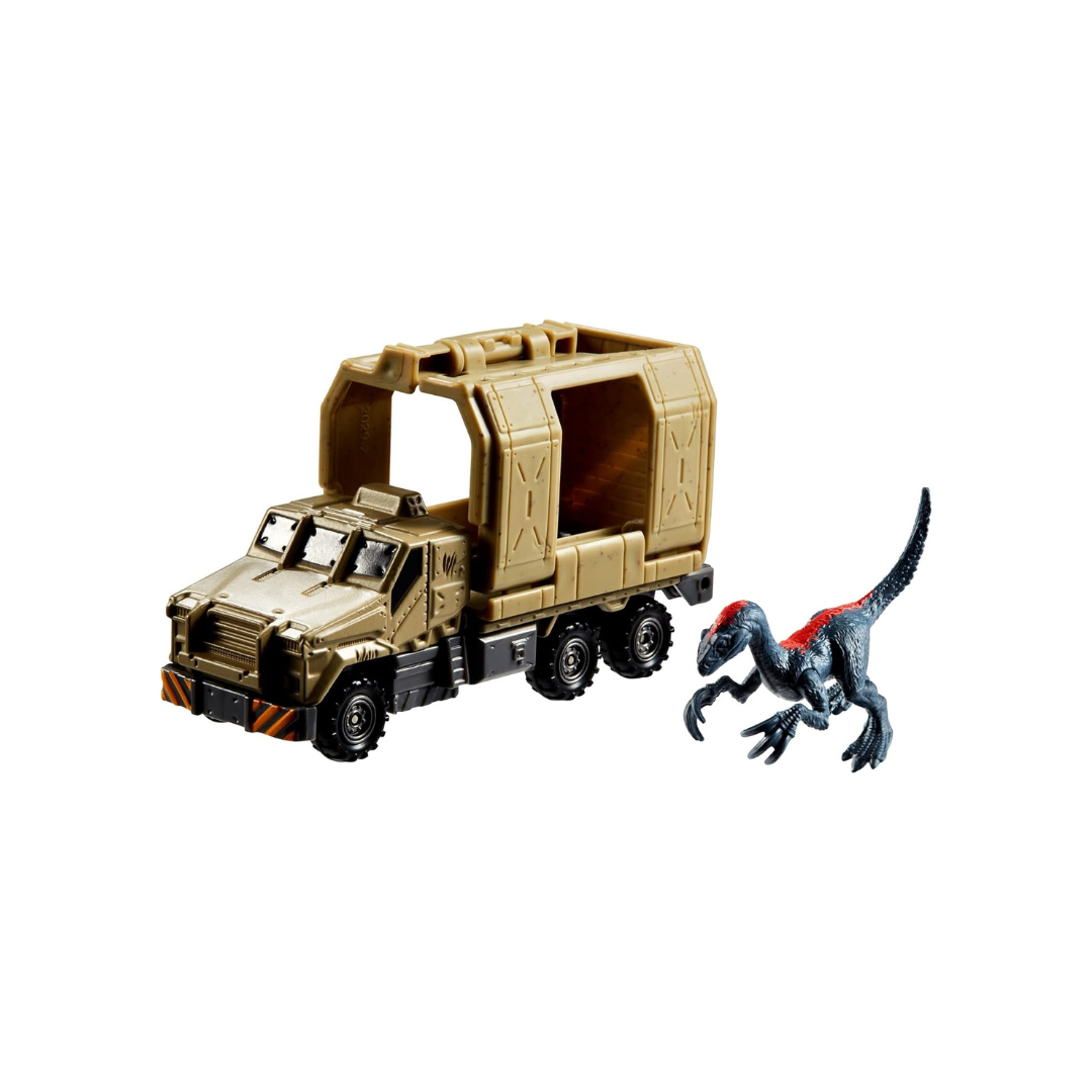 Mattel Matchbox Jurassic World გადამზიდი დინოზავრით